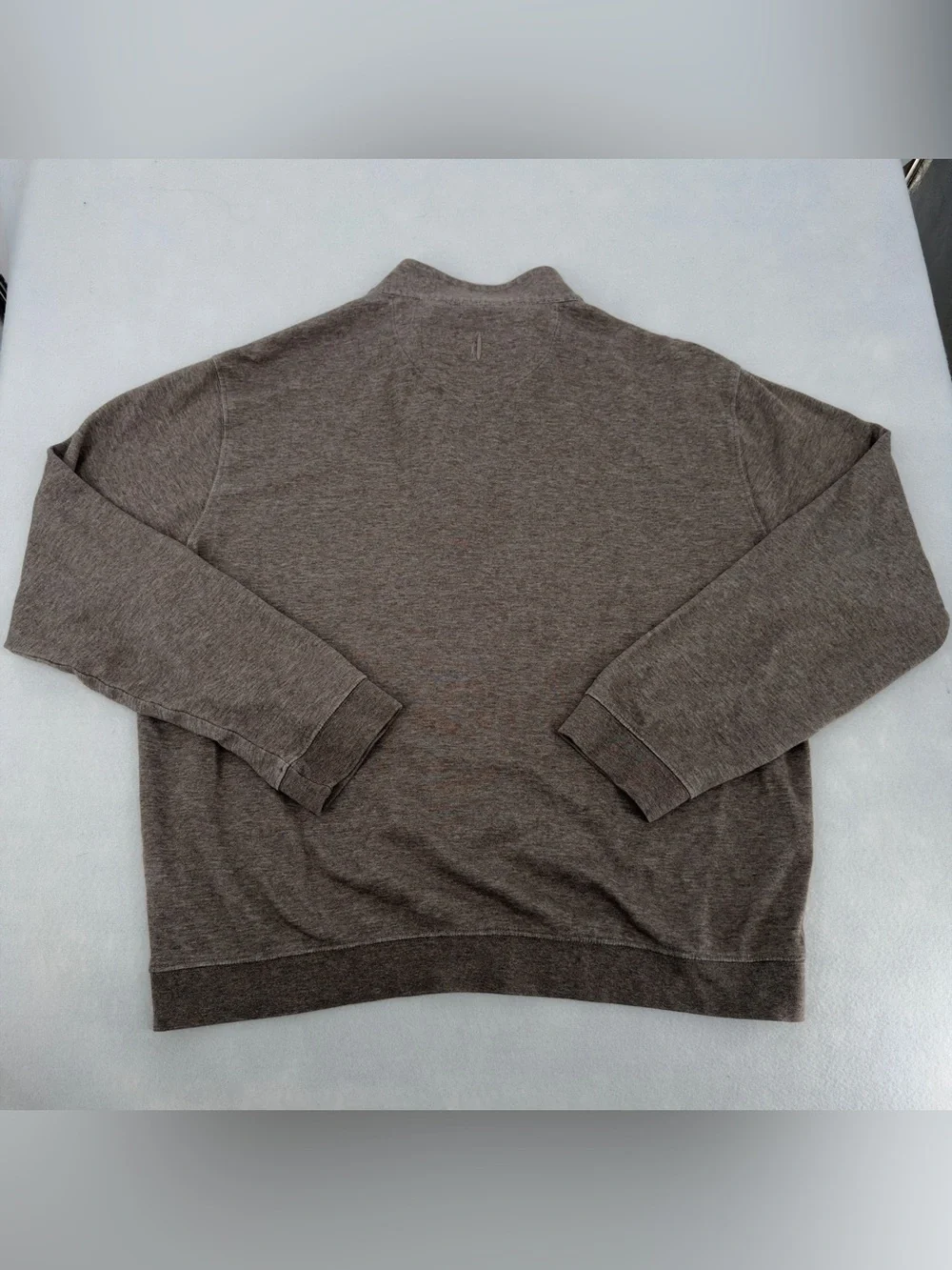 Johnnie-O Sully 1/4 Zip Brown Pullover Sweater Large Mens